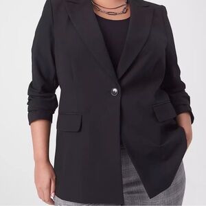 Lane Bryant The Bryant Dark Blue Blazer 18 Petite